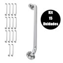 Ver imagem 1 de Alça de Apoio 40cm Kit 15 Unidades Barra Inox Deficiente Cadeirante Idoso Acessibilidade Banheiro
