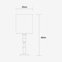 Ver imagem 5 de Luminária de Mesa Cúpula Dupla Linho Pérola Base Provençal