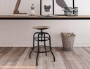 Ver imagem 2 de Banqueta Industrial Pecorino Assento Imbuia com Base Preta 78 Cm (alt) - 44440
