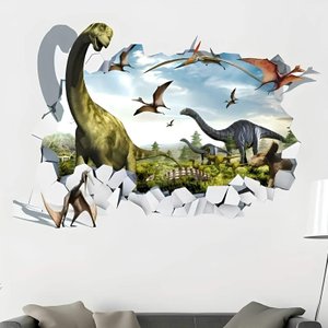 Adesivo de Parede Buraco Falso Dinossauro