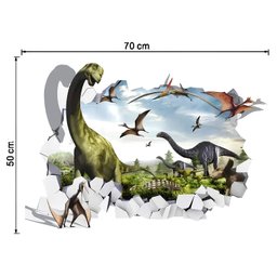 Adesivo de Parede Buraco Falso Dinossauro - 2