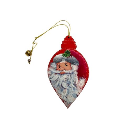 Pingente Arvore Natal Papai Noel Vida C/ Guizo Pintura Bauer