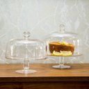 Ver imagem 2 de PRATO BOLO COM PÉ 22x24x24cm VIDRO TRANSPARENTE COM TAMPA