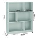 Ver imagem 6 de Conjunto 2 Peças com Escrivaninha e Estante 6 Nichos B28 Branco