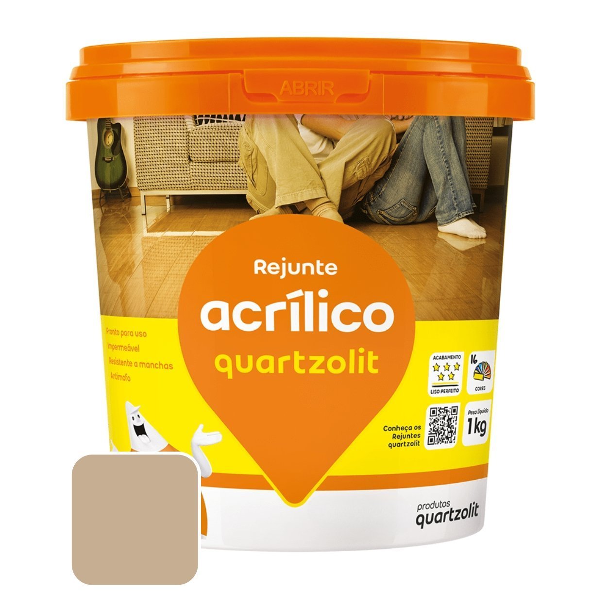 Rejunte Acrílico 1kg Pronto Quartzolit Anti Fungo Cortiça - 1