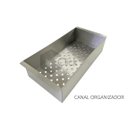 Ver imagem 4 de Cuba 70X40 Com Escorredor Divisoria De Inox Moderna Reta Area Gourmet Lançamento AJL CUBA INOX GOURM