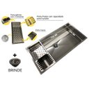 Ver imagem 1 de Cuba 70X40 Com Escorredor Divisoria De Inox Moderna Reta Area Gourmet Lançamento AJL CUBA INOX GOURM