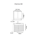 Ver imagem 6 de Conjunto para Banheiro Clarice 60 Cm com Lavatório e Espelheira - Fabribam Gabinetes