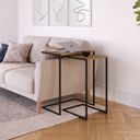 Ver imagem 5 de Mesa Lateral de Apoio Industrial Marrom Vermont/Preto