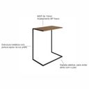 Ver imagem 6 de Mesa Lateral de Apoio Industrial Marrom Vermont/Preto