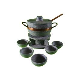 Jogo 12 Peças de Produtos em Pedra Sabão + Colher de Pau - 2