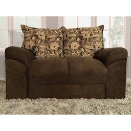 Sofá 2 e 3 Lugares Marrom com Floral 603/425 Chile - 7