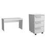 Escrivaninha Mesa Escritório com Gaveteiro 3 Gavetas B29  Branco - 2