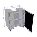 Ver imagem 7 de Gabinete de Coluna Para Banheiro Pequin Branco Nero B02 com Espelho Adnet 54 cm Preto - Lyam Decor