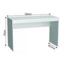 Ver imagem 4 de Escrivaninha Mesa Escritório com Gaveteiro B29 Branco 3 Gavetas Marrom