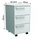 Ver mais imagens de Escrivaninha Mesa Escritório com Gaveteiro 3 Gavetas B29  Branco