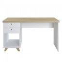 Ver imagem 5 de Escrivaninha Mesa Escritório Retrô com Estante Branco Artany