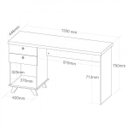 Ver imagem 2 de Escrivaninha Mesa Escritório Retrô com Estante