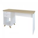 Ver imagem 7 de Escrivaninha Mesa Escritório Retrô com Estante Branco Artany