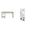 Ver imagem 6 de Escrivaninha Mesa Escritório Retrô com Estante Branco Artany