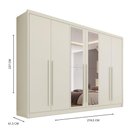 Ver imagem 5 de Guarda Roupa Valência 6 Portas 6 Gavetas Espelhado Mdf - Mademarcs1