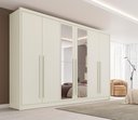 Ver imagem 3 de Guarda Roupa Valência 6 Portas 6 Gavetas Espelhado Mdf - Mademarcs1