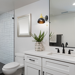 Arandela Moderna Ipê Cordão Liga e Desliga Preto e Dourado Spotline - 4