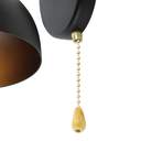 Ver imagem 2 de Arandela Moderna Ipê Cordão Liga e Desliga Preto e Dourado Spotline