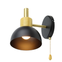 Ver imagem 1 de Arandela Moderna Ipê Cordão Liga e Desliga Preto e Dourado Spotline