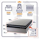 Ver imagem 3 de Conjunto Cama Box Casal c/ Molas Ensacadas Durham Branco 138x188x60