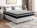 Ver imagem 1 de Conjunto Cama Box Casal c/ Molas Ensacadas Durham Branco 138x188x60