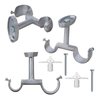 1 Kit Varão de Cortina Duplo de Teto 5 Metros em Aluminio e Suportes em Metal Decor Varão de Cortina - 3