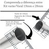 1 Kit Varão de Cortina Duplo de Teto 5 Metros em Aluminio e Suportes em Metal Decor Varão de Cortina - 4