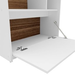 Estante Livreiro Montreal 1 Porta 70cm ELB0004 Elaborart Elaborart Branco/Tannat - 4