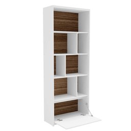 Estante Livreiro Montreal 1 Porta 70cm ELB0004 Elaborart Elaborart Branco/Tannat - 1