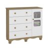 Conjunto Quarto Infantil com Mini Cama e Cômoda 4 Gavetas e 1 Porta Uli Espresso Móveis - 4
