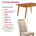 Ver imagem 7 de Mesa de Jantar Copper 120cm Tampo MDF Laminado Canto Copo e 4 Cadeiras Lorena