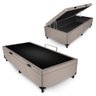 Box Baú Max Ultra Suede Bege Solteiro 88x188x42cm Maxpuma - 1