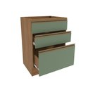 Ver imagem 4 de Balcão 3 Gavetas Kappesberg Celeste 100% Mdf Nogueira-verde Oliva 60cm