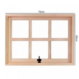 Janela de Madeira Maxim-Ar 50x70cm com Caixilho 9,4cm EWR MP61 Rondosul  - 4
