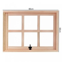 Janela de Madeira Maxim-Ar 60x80cm com Caixilho 9,4cm EWR MP61 Rondosul  - 4
