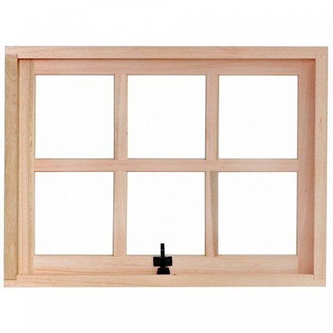 Janela de Madeira Maxim-Ar 60x80cm com Caixilho 9,4cm Ewr MP61 Rondosul Marrom/sem Pintura
