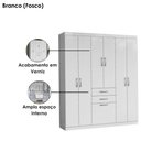 Ver imagem 5 de Guarda Roupa Casal 7 Portas 156 Cm Cancun Branco Armoveis