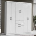 Ver imagem 2 de Guarda Roupa Casal 7 Portas 156 Cm Cancun Branco Armoveis