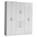 Ver imagem 1 de Guarda Roupa Casal 7 Portas 156 Cm Cancun Branco Armoveis