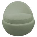 Ver imagem 3 de Poltrona Decorativa Orgânica Kaira Base Fixa Bouclé Verde Claro - Nexta Casa