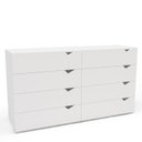 Ver imagem 4 de Conjunto com Cômoda 8 Gavetas e Guarda-Roupa 3 Portas com Espelho Porto Branco