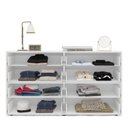 Ver imagem 7 de Conjunto com Cômoda 8 Gavetas e Guarda-Roupa 3 Portas com Espelho Porto Branco