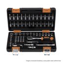 Ver imagem 2 de Kit Maleta Jogo de Chave Catraca Completo 57 Peças Fortt Preto - Kjc001-p