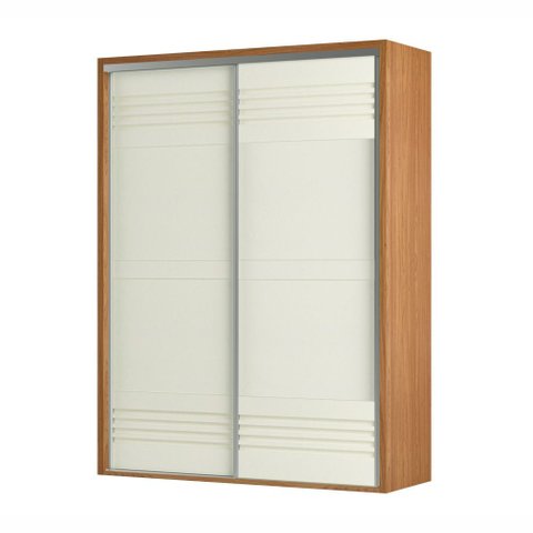 Guarda Roupa 100% Mdf Casal 1,79m com 2 Portas de Correr Tw601 Dalla Costa-freijó/off White
